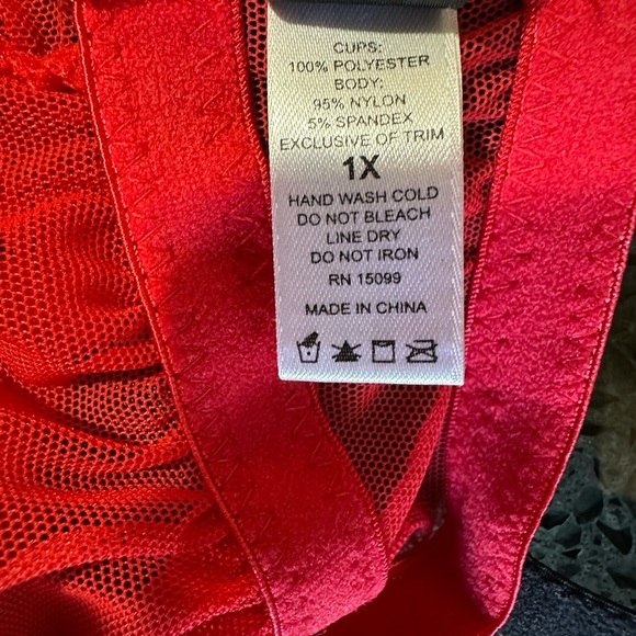 FINAL SALE True Desire Sexy See Through Open Back Babydoll Push-up Bra Top 1X - Picture 7 of 8